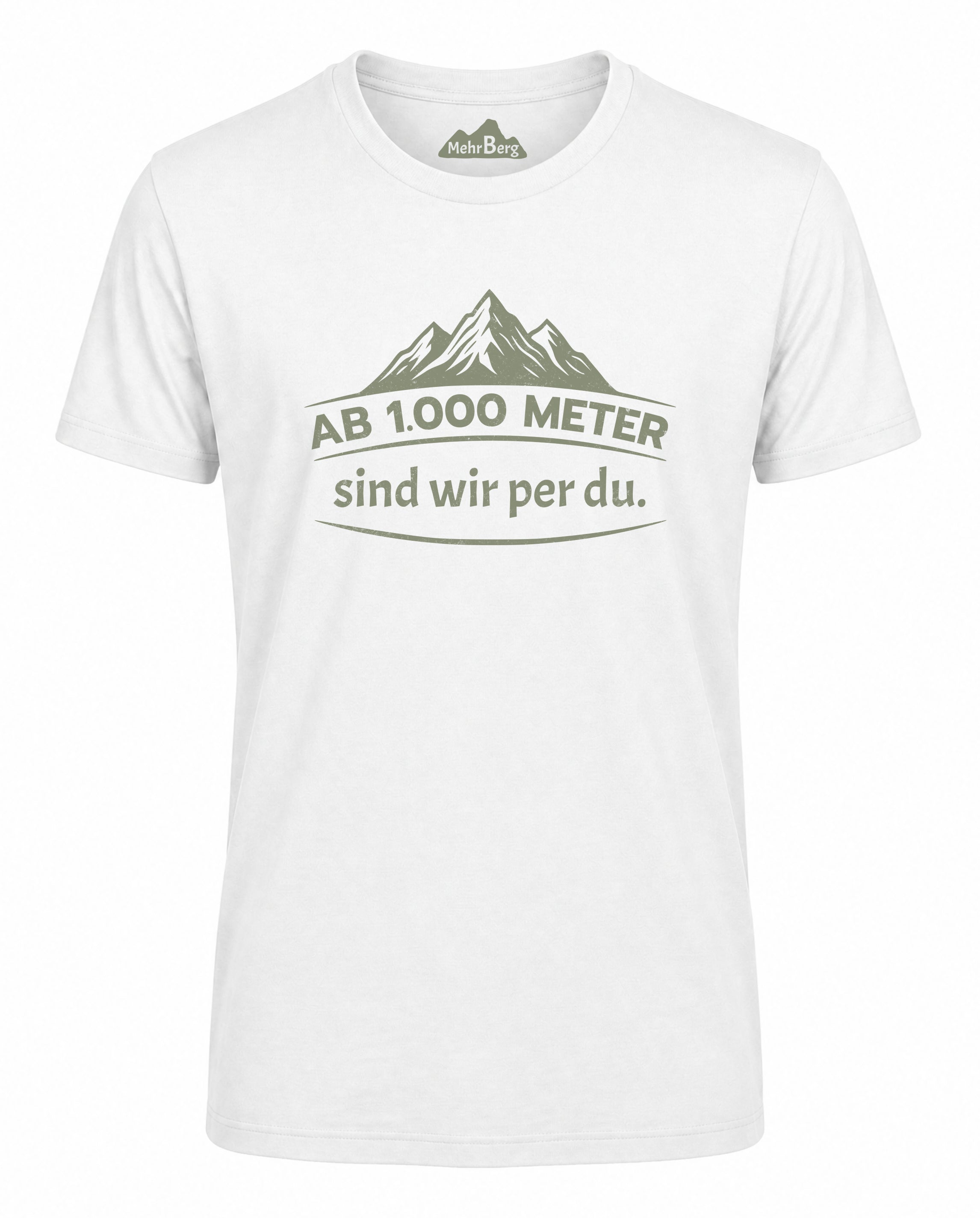 Ab 1.000 Meter sind wir per du. Herren Premium Bio T-Shirt