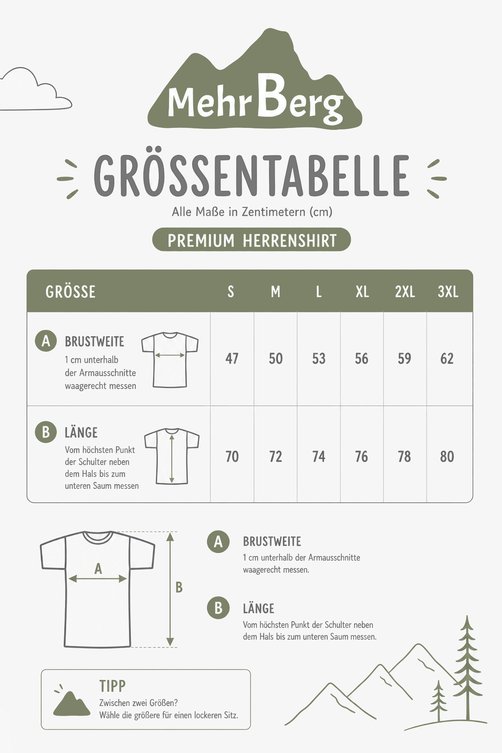Ab 1.000 Meter sind wir per du. Herren Premium Bio T-Shirt