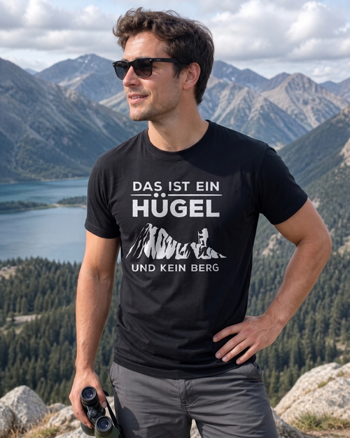 Das ist ein Hügel und kein Berg Herren Premium Bio T-Shirt